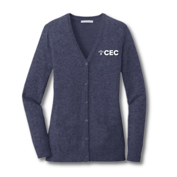 Ladies Branded Heathered Cardigan - Image 2